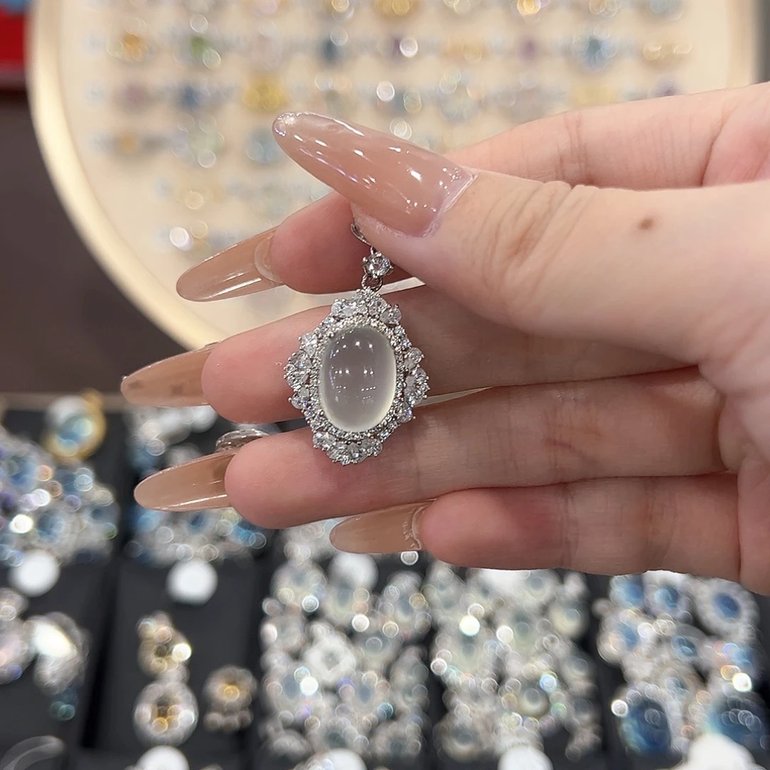 蛇纹石玉银S925镶嵌戒指后*