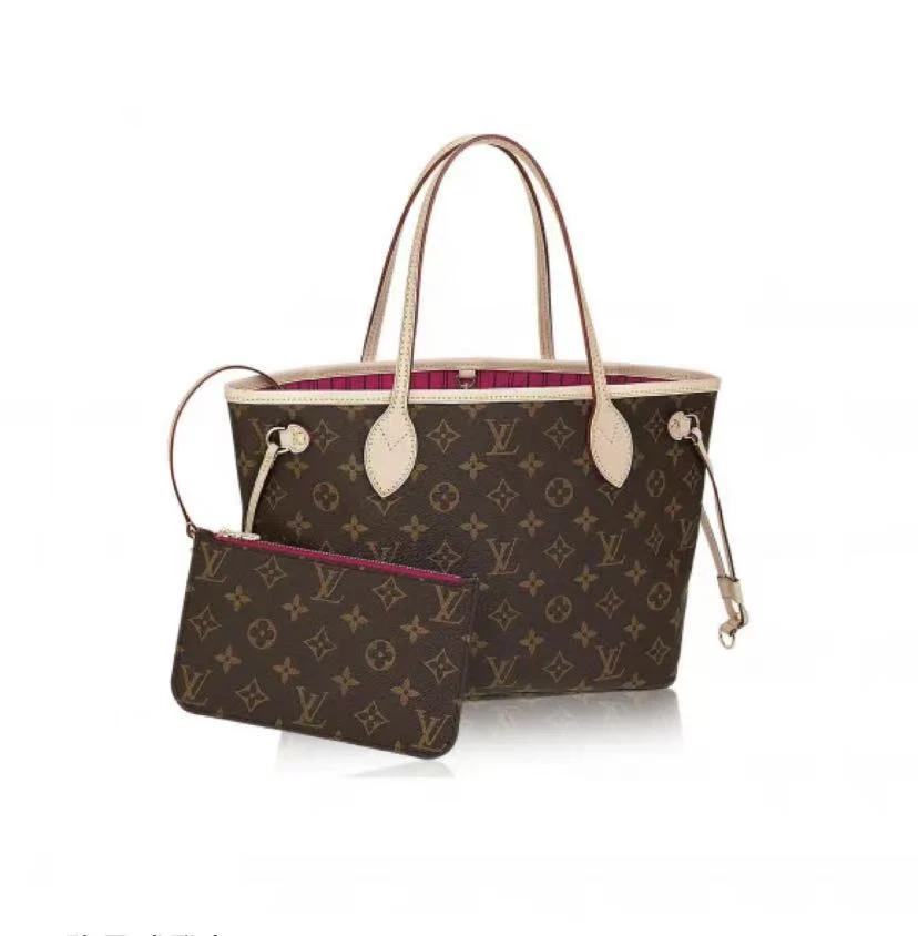 95新 LouisVuitton/路易威登 老花枚红内nf