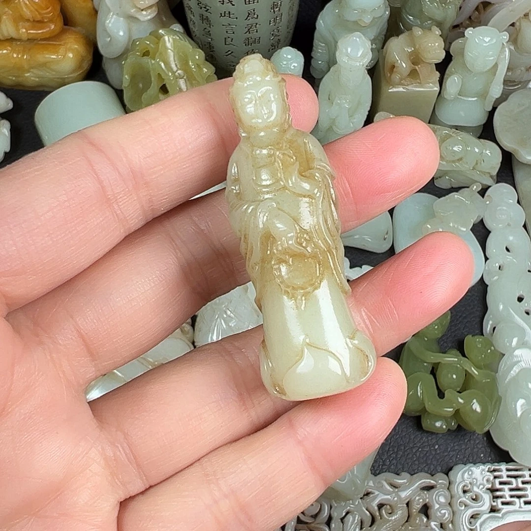 和田玉未镶嵌吊坠(不含链)