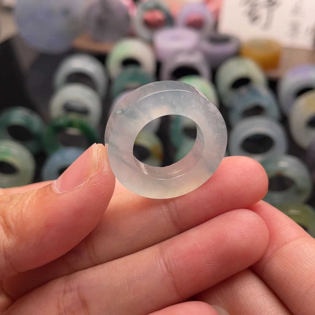 定制翡翠未镶嵌  冰蓝天白云