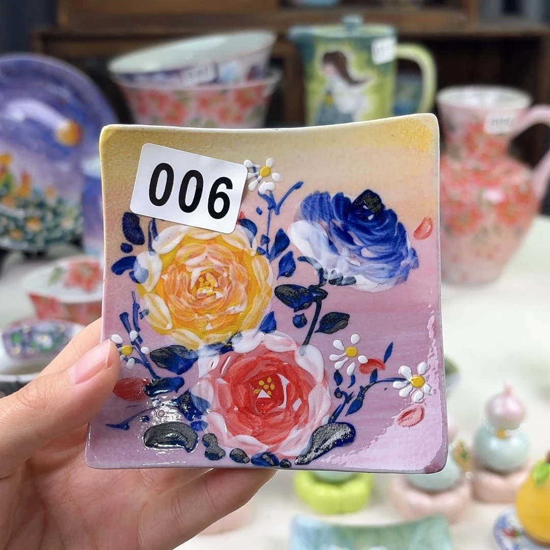 渺***期景德镇手绘高温釉下彩陶瓷茶具