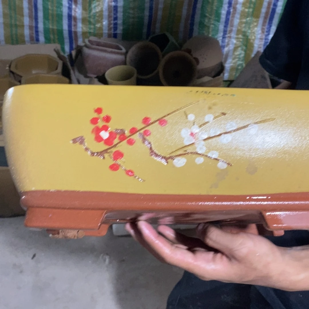 紫砂花盆瑕疵32 23 13