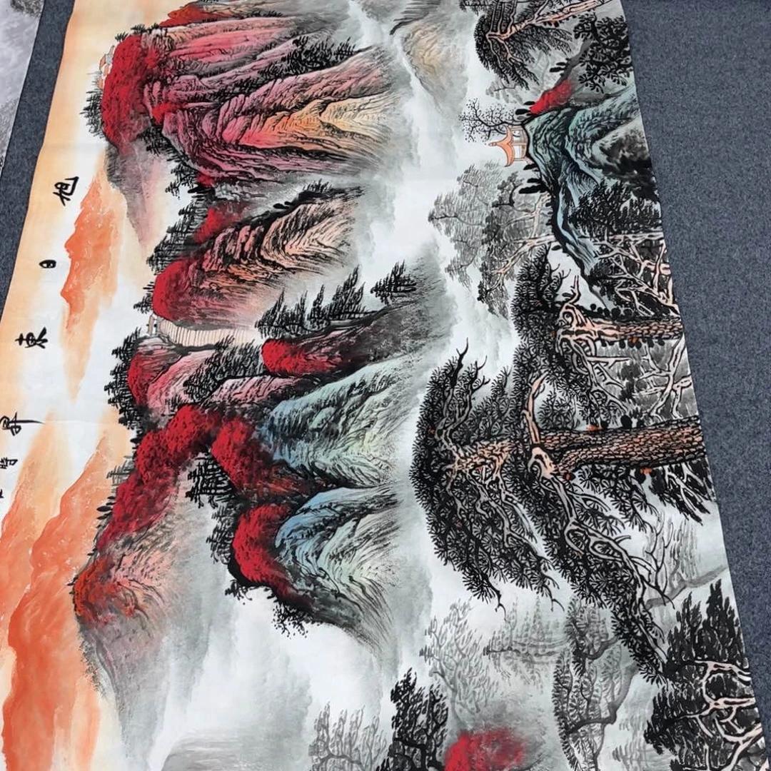 用***4国画国画山水作品