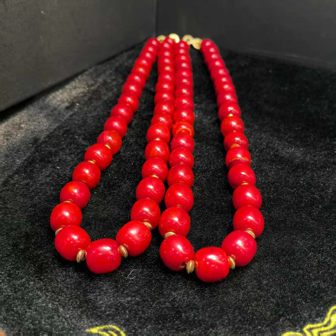 S7076【百百福珠宝】赤炎红 玛瑙红项链-多样性发货只发一件