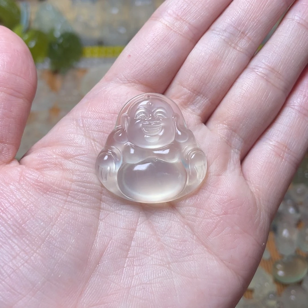 蛇纹石玉吊坠未镶嵌龙**子