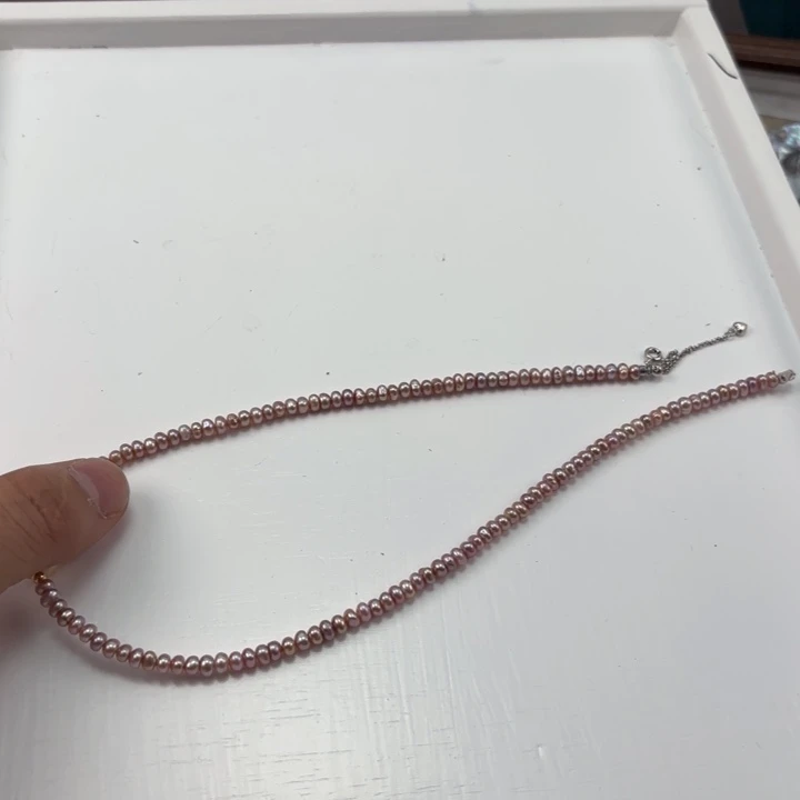 株***株颈饰银S925镶嵌淡水珍珠