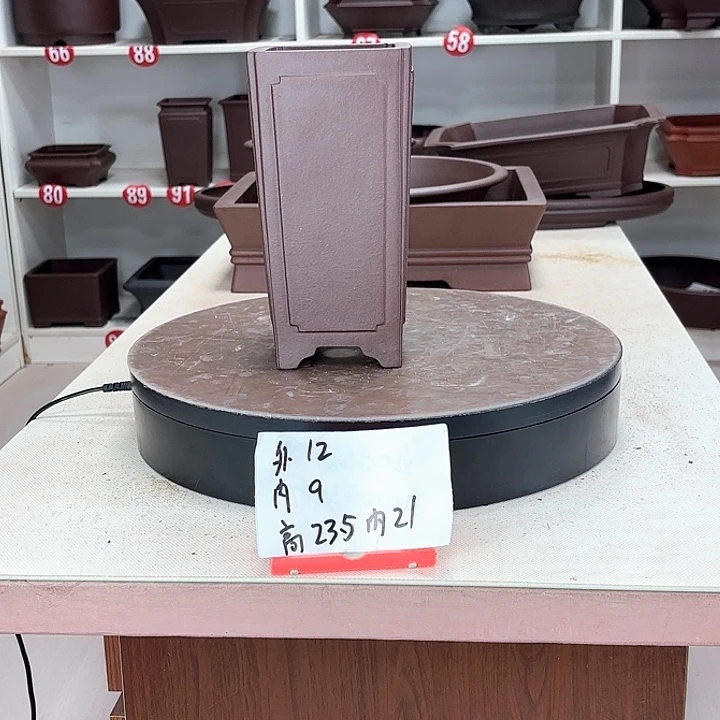紫砂花盆抽角千筒
