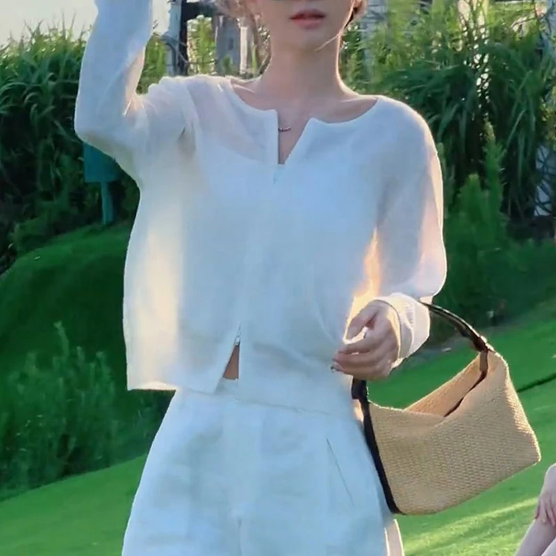 M698洋气时尚潮流吊带外搭上衣拉链空调衫女