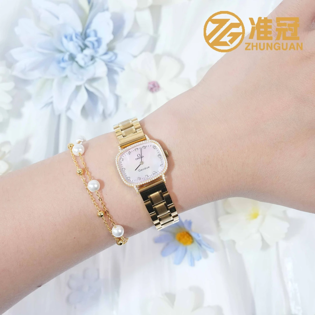 95新 Omega/欧米茄 24*20.5mm手动机械MR3961日内瓦后钻瑞士名表