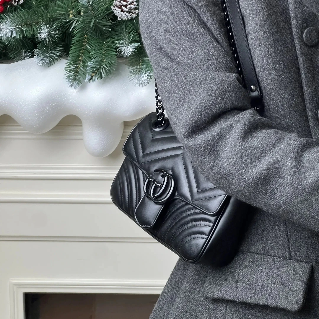 99新 GUCCI/古驰 marmont 22so black/严选