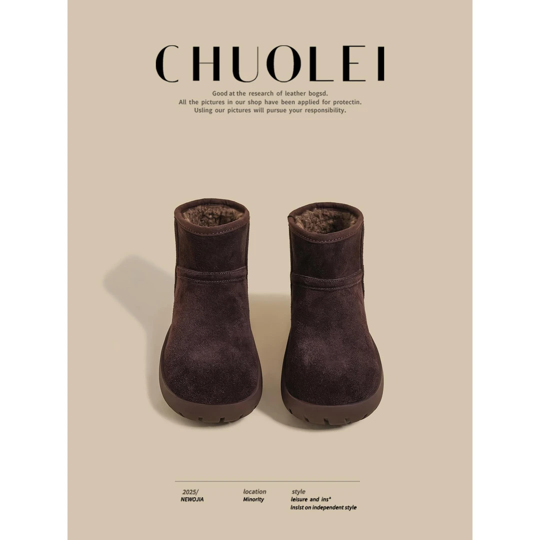 【官网C&K专柜正品】秋冬宝藏单品！2025冬季新款厚底雪地靴女覆古