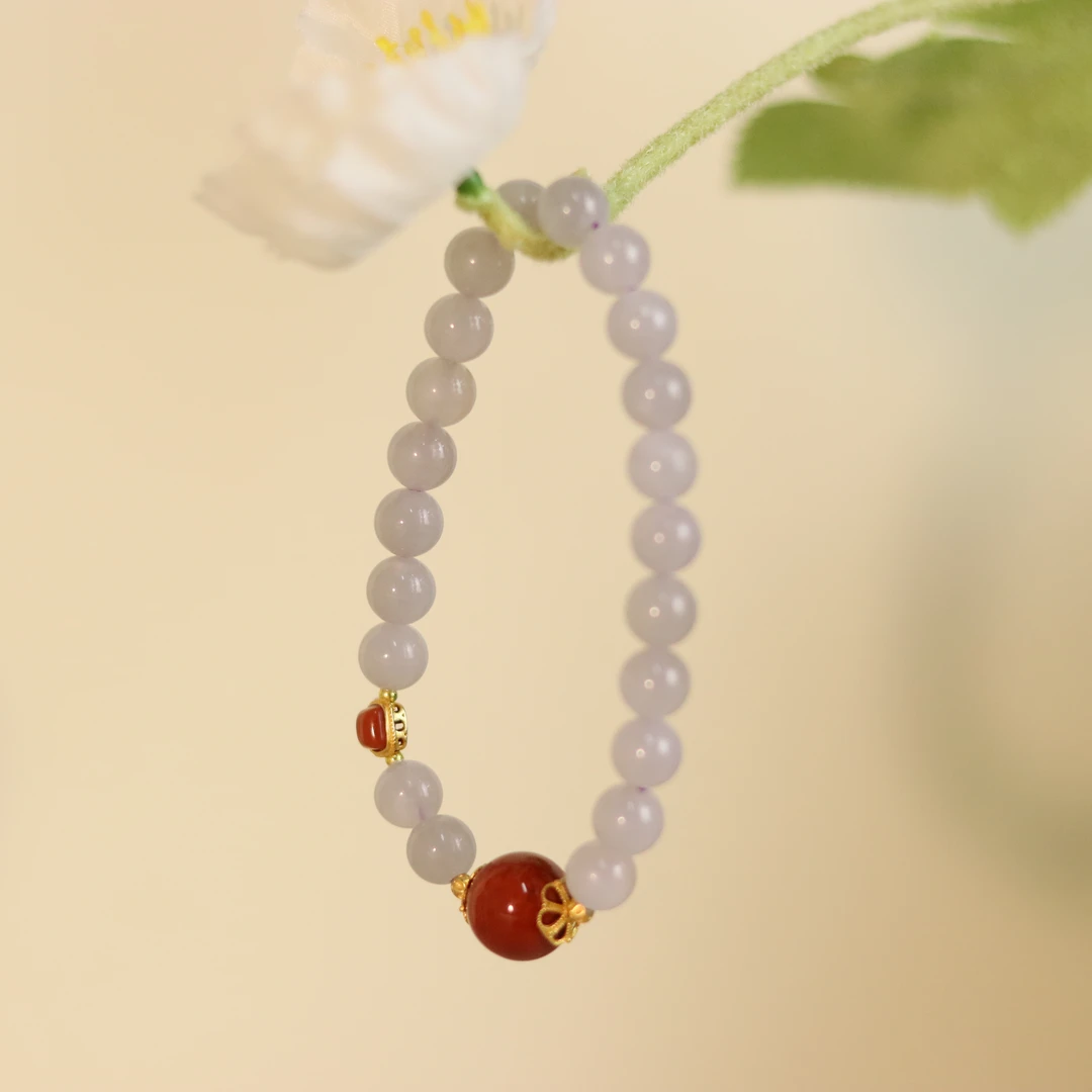 ZC10A18496[原创]和田玉南红手串（多样性发货)