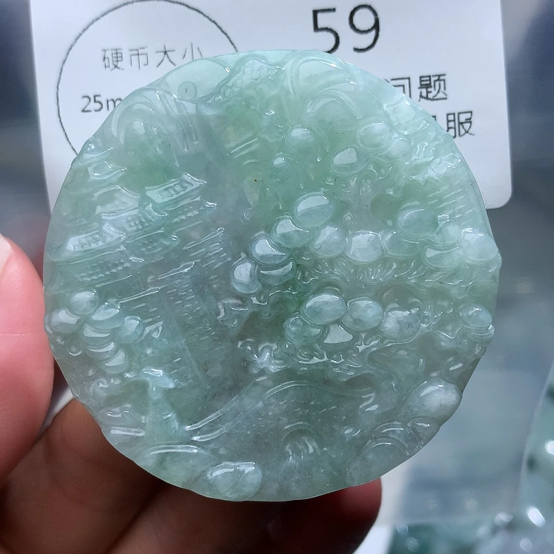 翡翠未镶嵌颈饰59