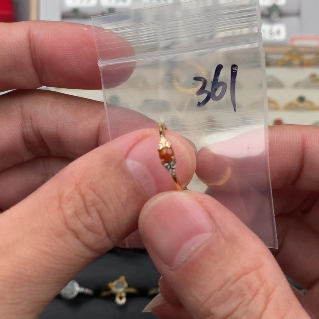 翡翠银S925镶嵌戒圈361