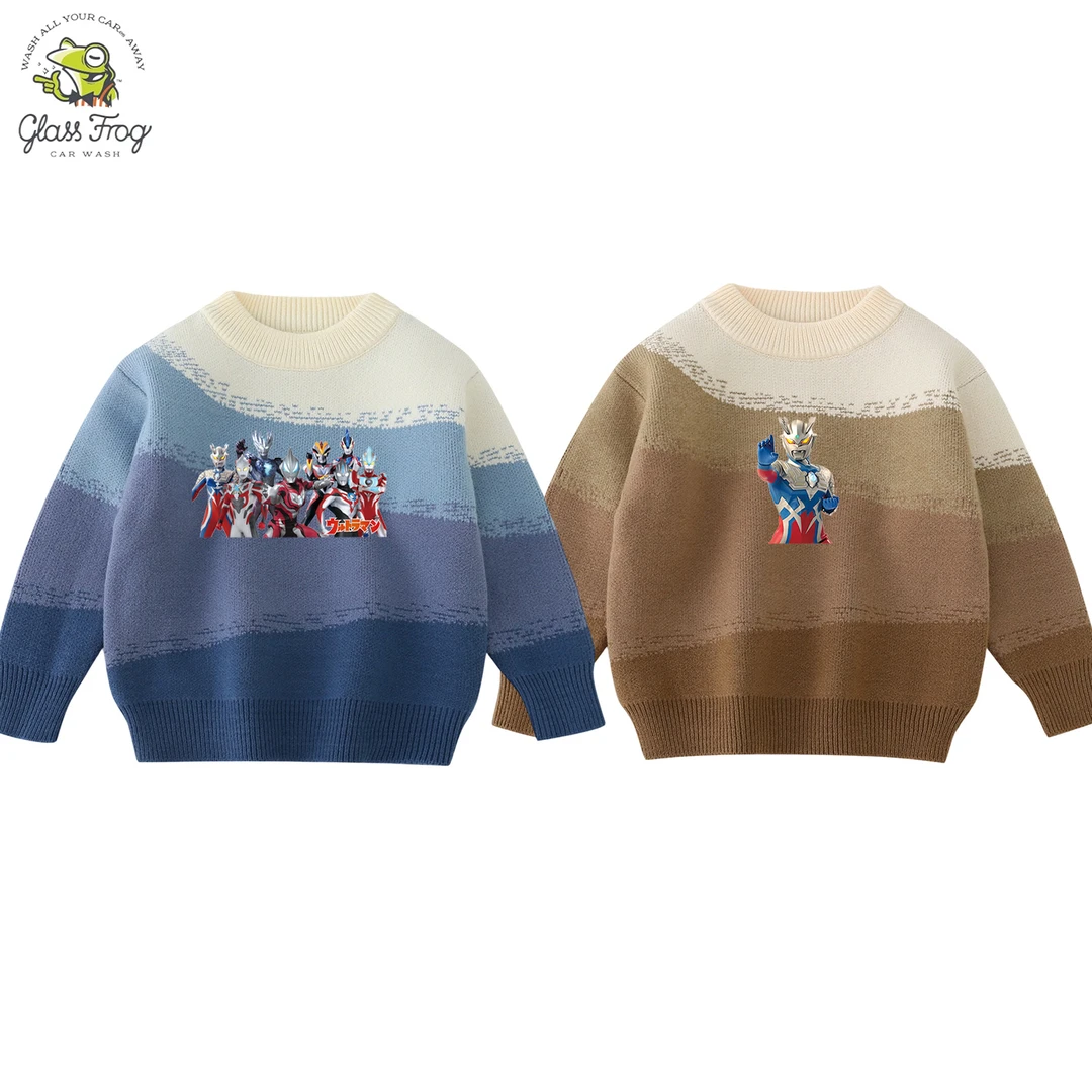 奥特曼男童毛衣儿童针织衫仿羊绒秋冬季2025新款儿童洋气男孩线衣