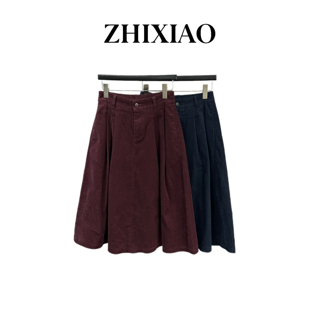 【ZHIXIAO】秋冬新款：灯芯绒半身裙76302