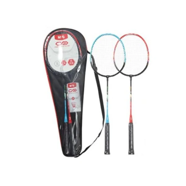 【入门级】晨光体育羽毛球拍铁合金套装(2拍3球，双色款)AST09305