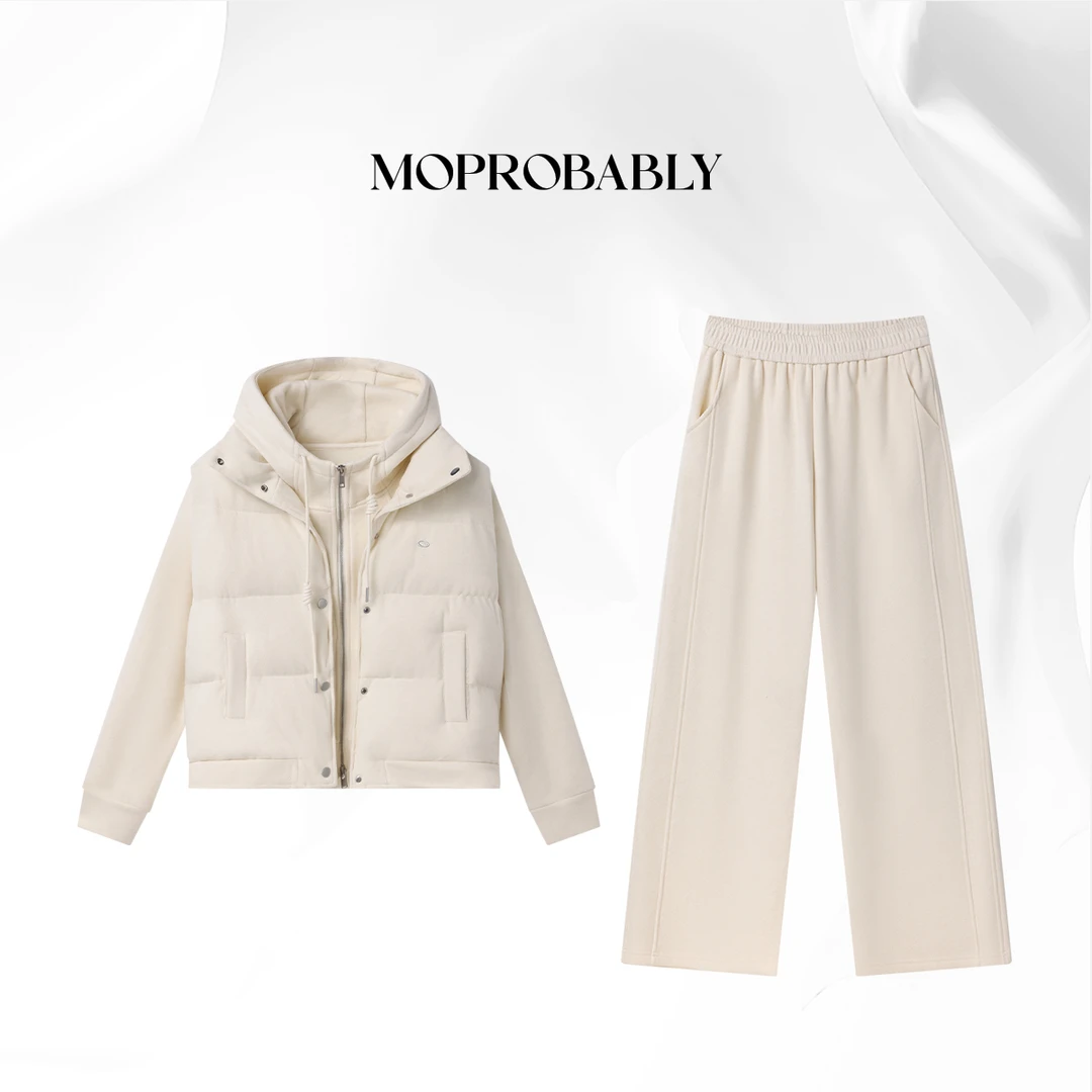 Moprobably贝贝「强有力」时尚马甲卫衣裤子三件套装L5453012