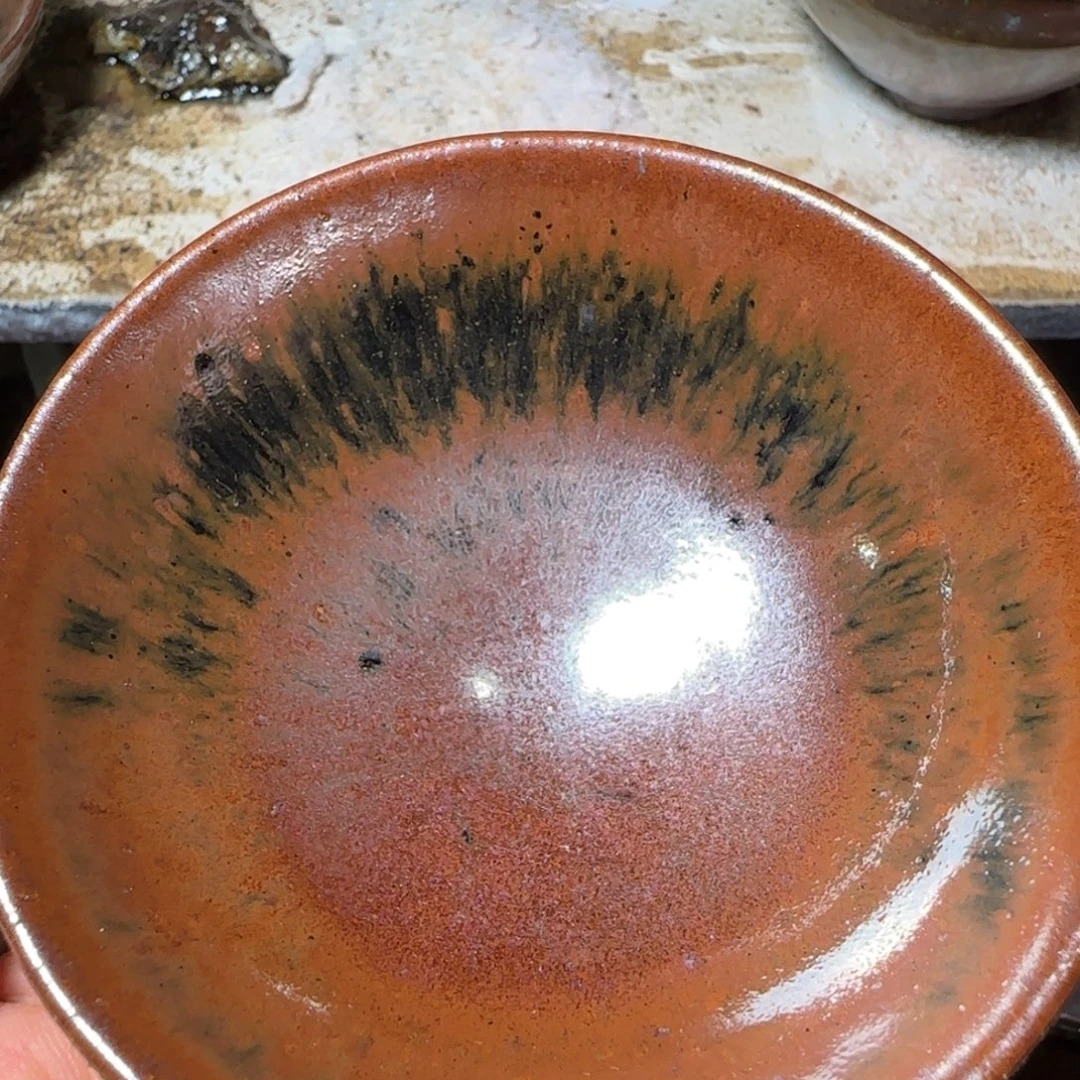 柴烧建盏茶盏茶杯214