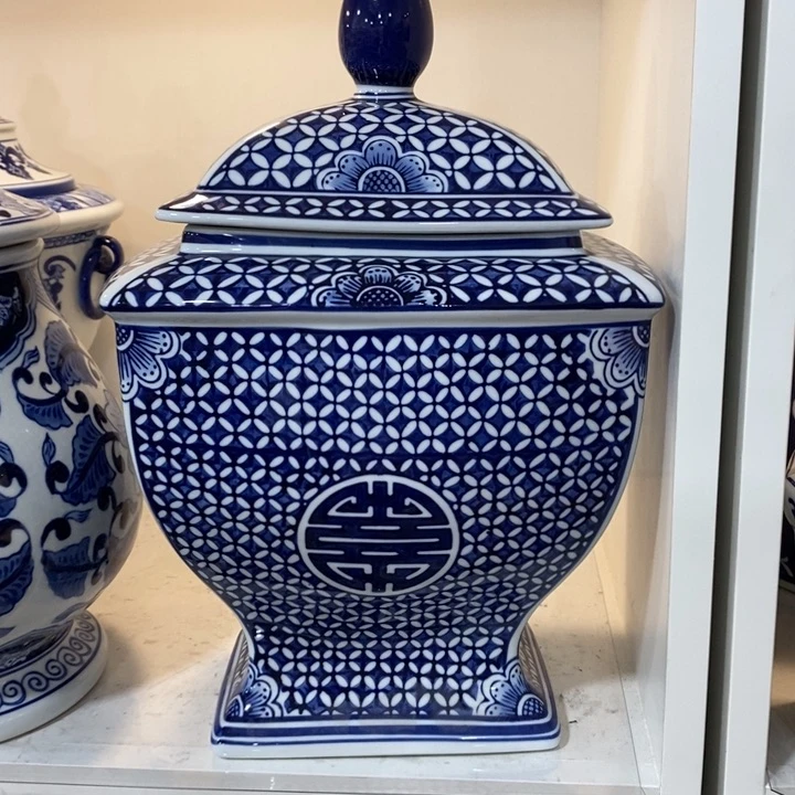 【闪购商品】摆件陶瓷将军罐摆件，一对