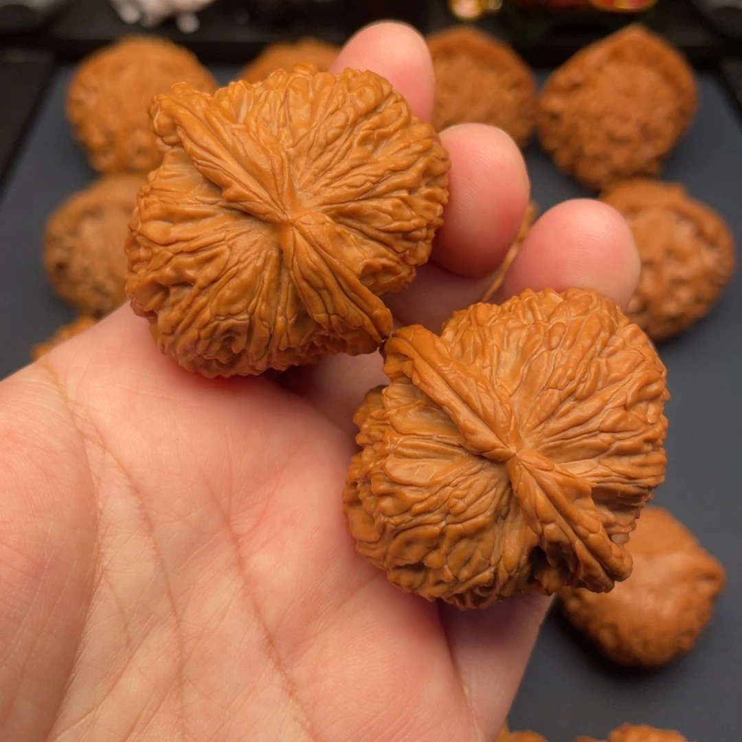 文玩核桃把件全品无修41球白