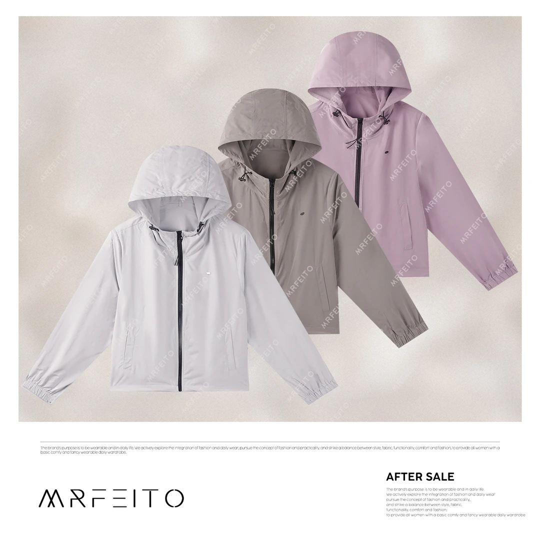 【慵懒时光】2025春季新款时尚连帽拉链女士外套H1191W02C30806