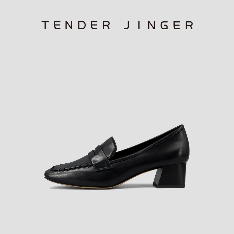 TenderJinger女式胎牛皮小皮鞋单鞋ZS0754
