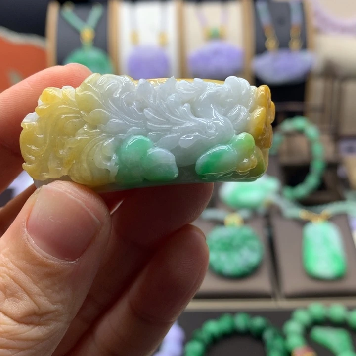 翡翠未镶嵌手链翡翠手牌