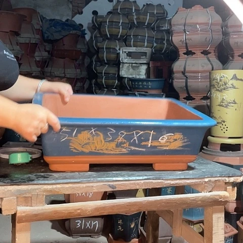 紫砂花盆盆长方盆碗