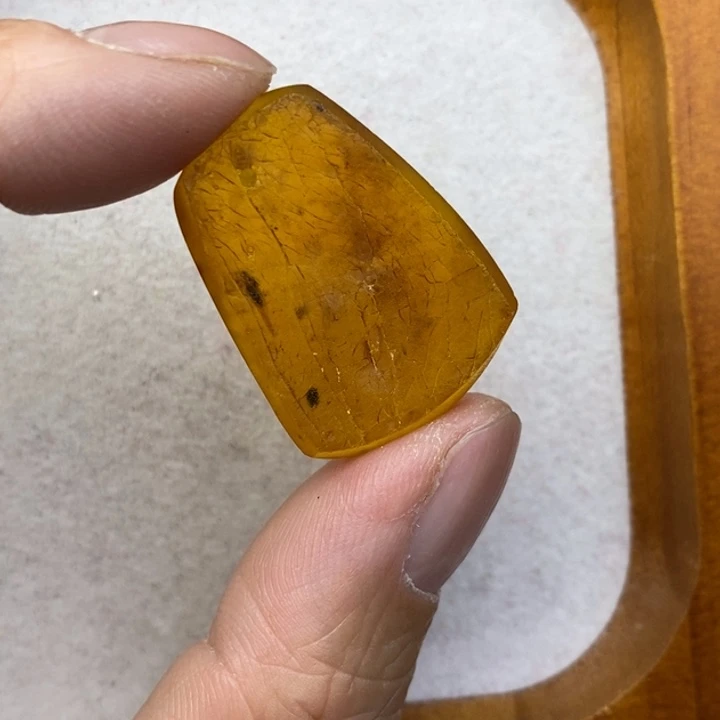 琥珀未镶嵌裸石微瑕花粉卡22