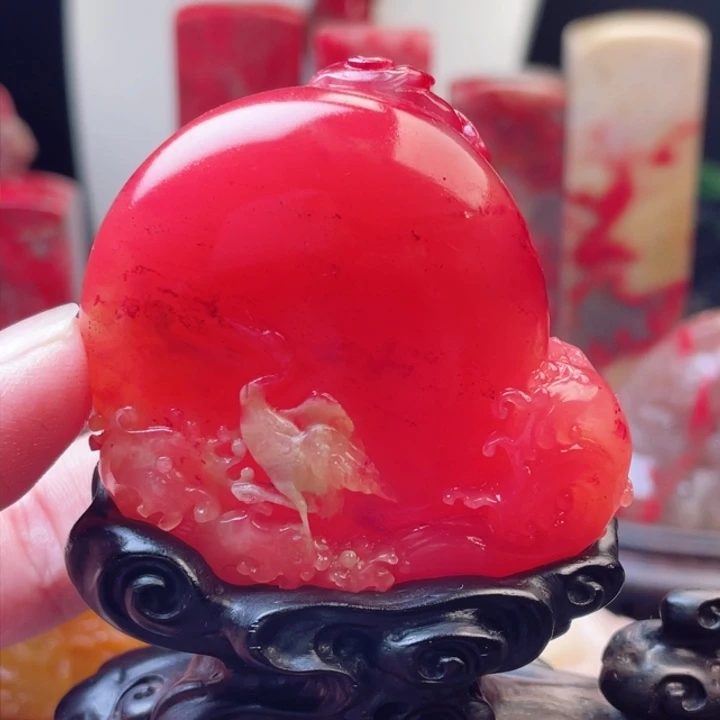 巴林鸡血石柏*女儿红