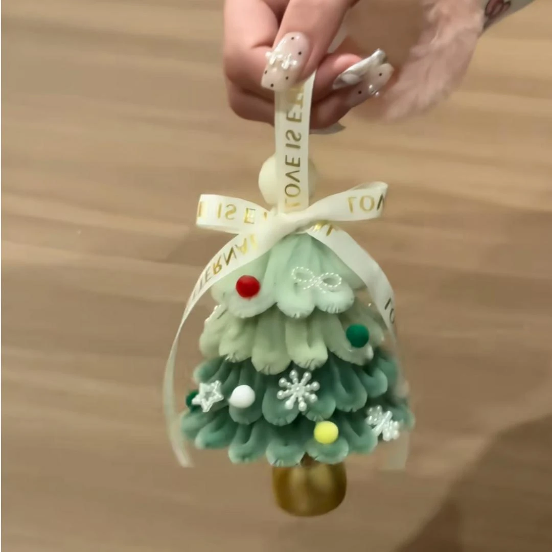 扭扭棒圣诞树挂件手工diy苹果圣诞树材料包驾车个人用品DIY