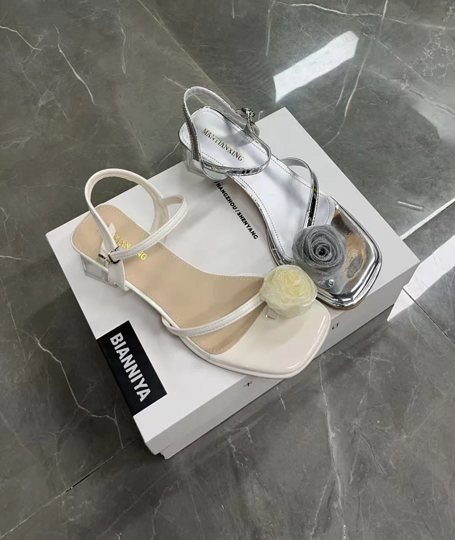 法式仙女风轻职风防水台时装凉鞋粗跟夏季中跟时尚-9026-28