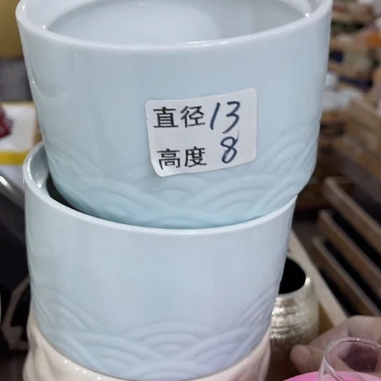 多肉绿植陶瓷花盆9.9包邮，有孔