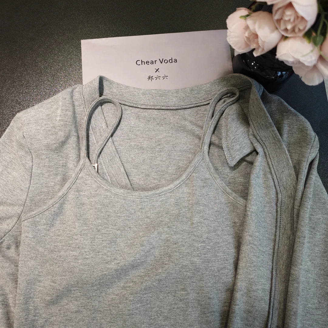 秋冬新款宽松外套打底吊带背心高腰直筒裤休闲套装412107