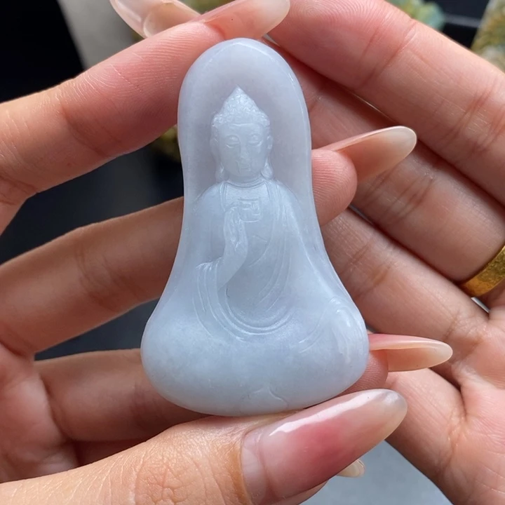 定制翡翠未镶嵌阿弥陀佛