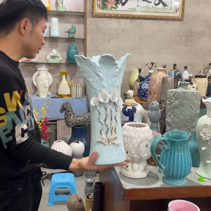 摆件高度40厘米口径19厘米微瑕捡漏