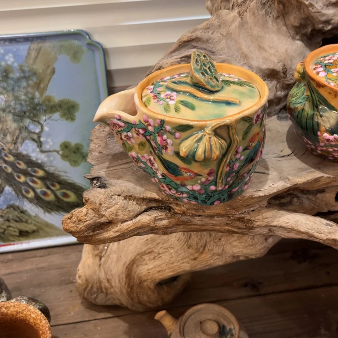 洋****柴烧手工手绘陶瓷