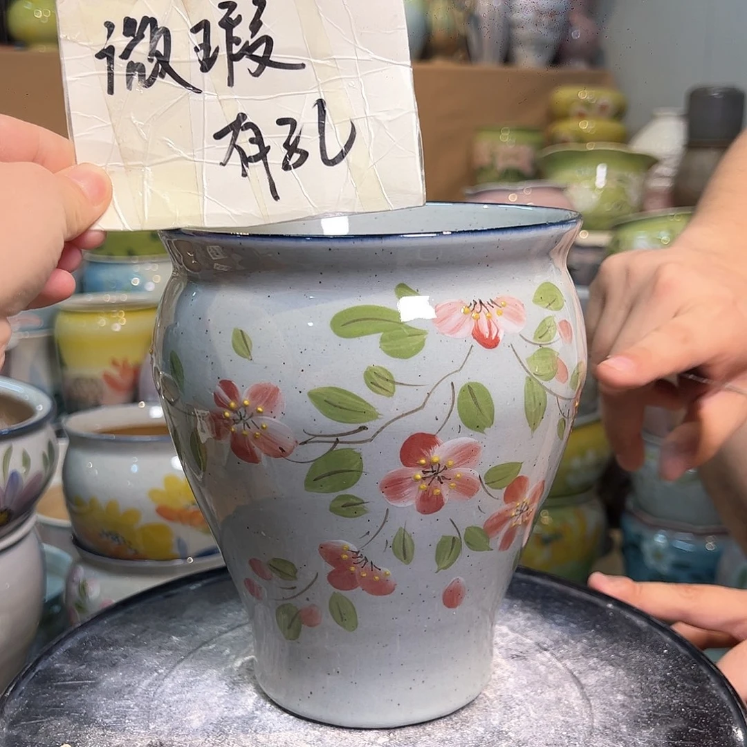 景德镇陶瓷花盆瑕123
