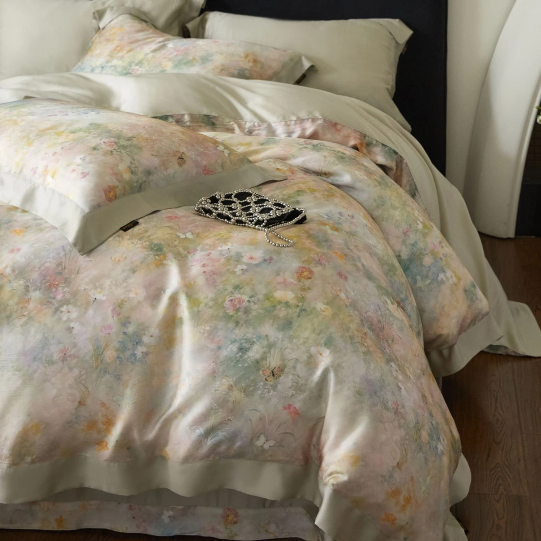 晨曦丨兰精天丝数码印花高雅轻奢高级感亲肤柔软透气裸睡四件套