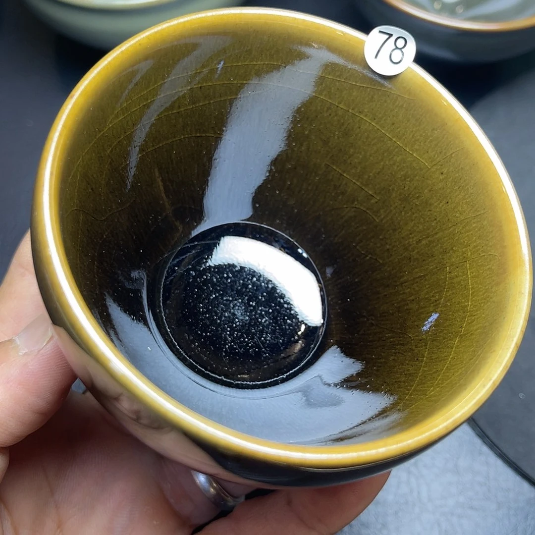 茶盏龙窑柴烧玉子尊杯器型9口径