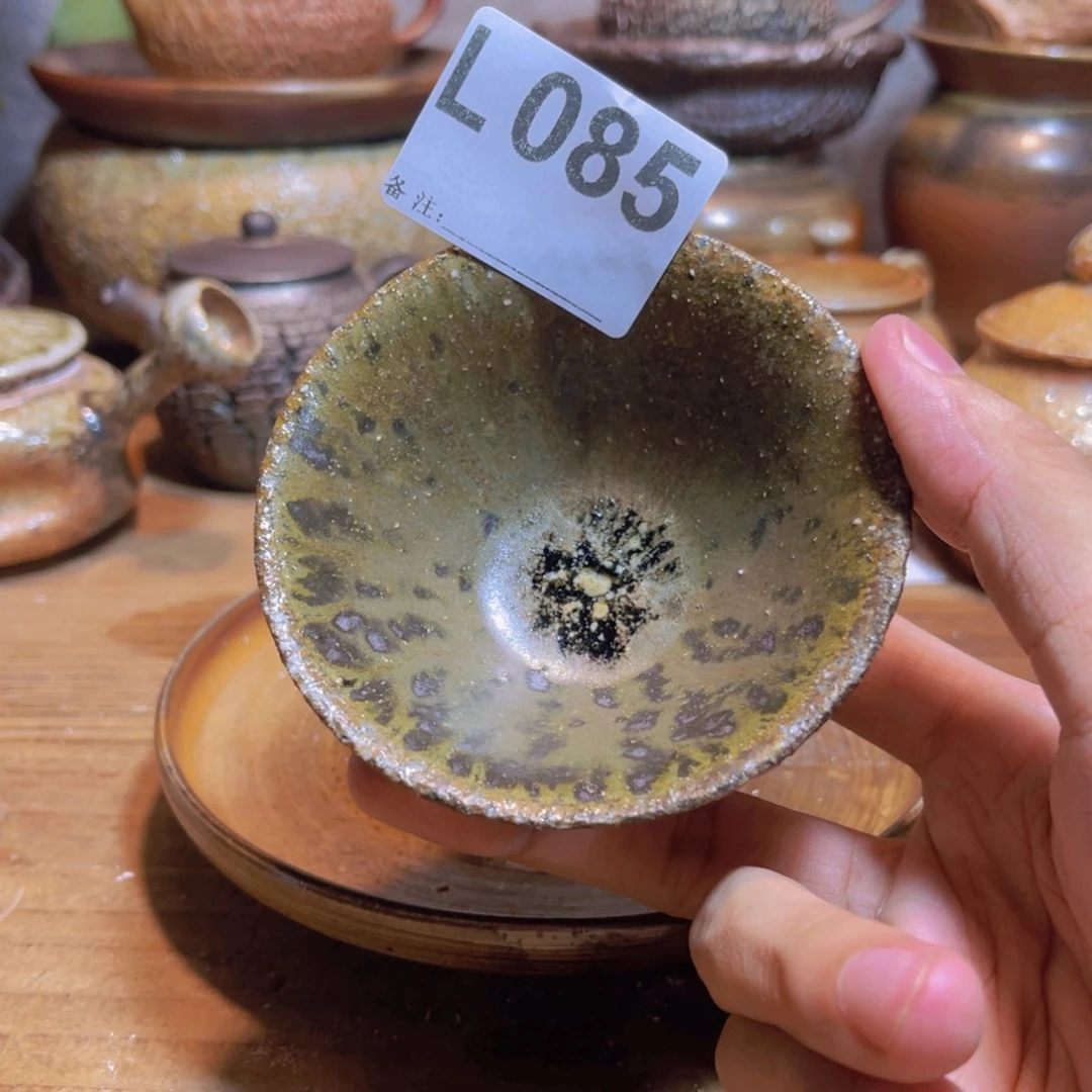 纯手工制作工艺（柴烧）裸烧纯手工制作柴烧杯085