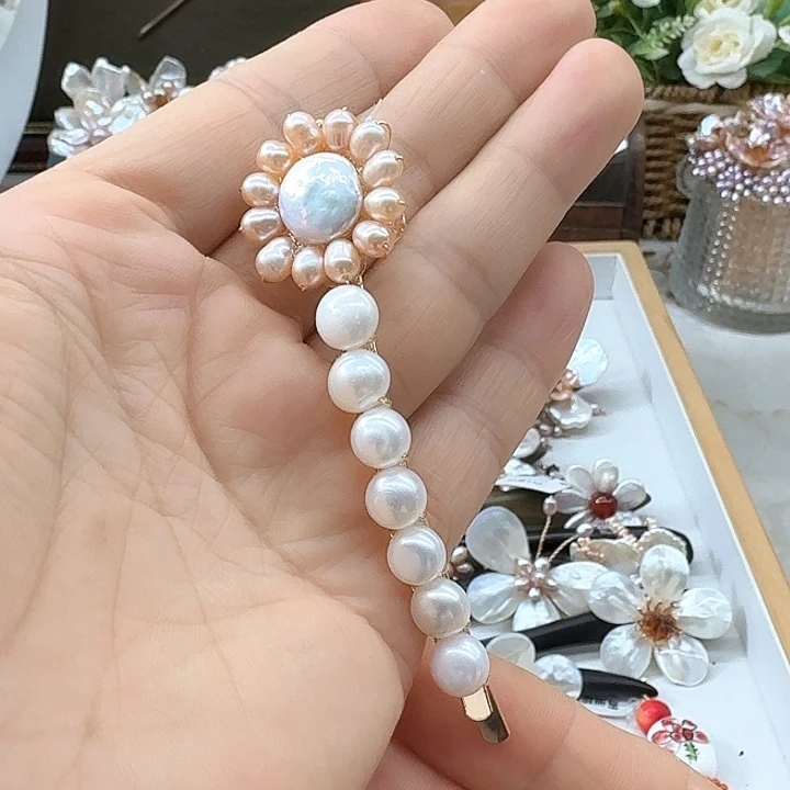 未镶嵌发饰淡水珍珠