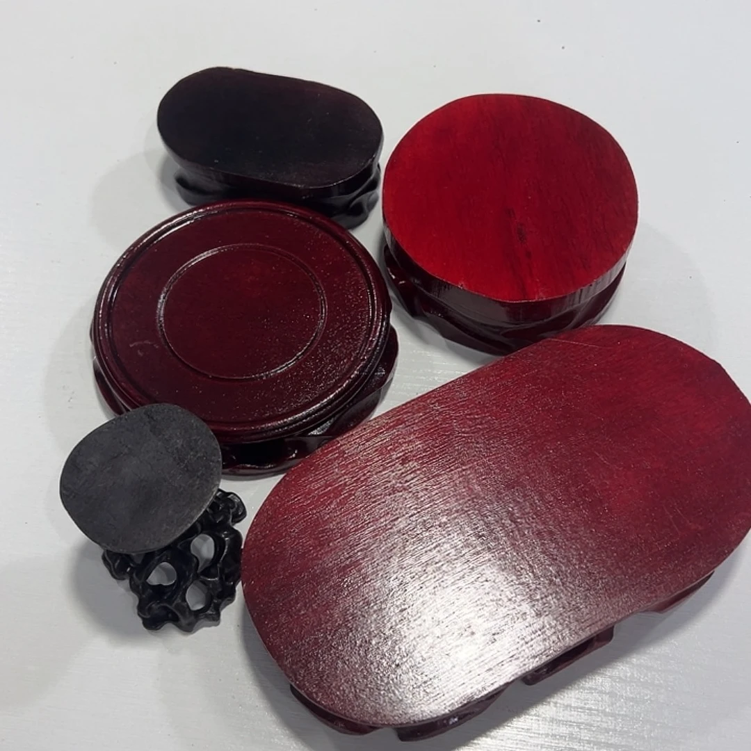 风车木（黑檀木）红木底座精雕工艺品