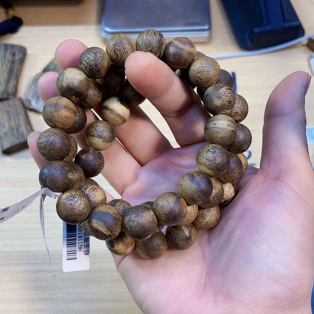 手串沉香棋楠黄棋圆珠单圈1.3/13克多样性发一