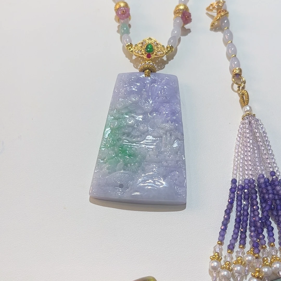 点***晧吊坠(赠链)未镶嵌翡翠山水牌