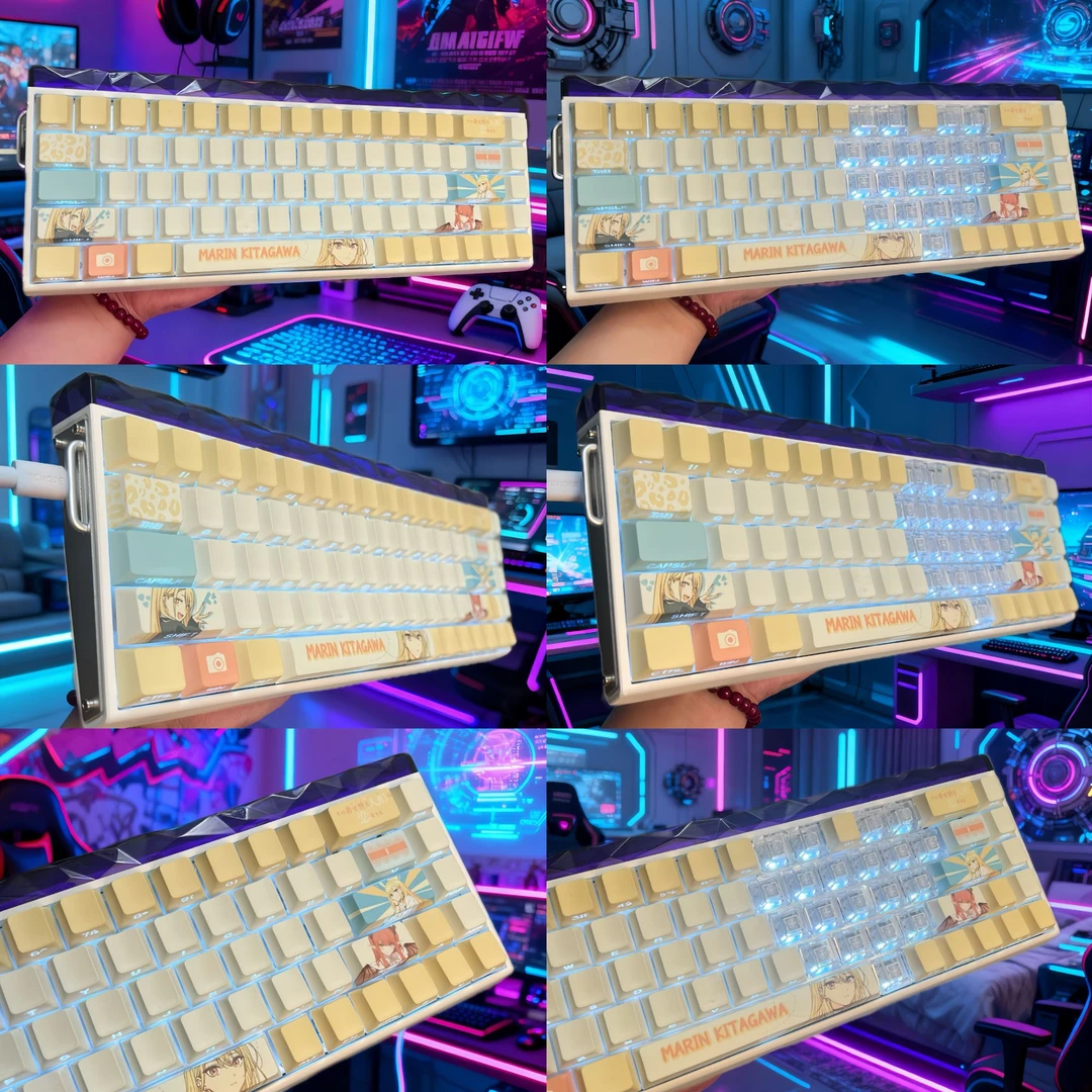 喜多川海梦2.0键帽侧刻透光ace68 x87MT87醉鹿a75迈从jet756587等