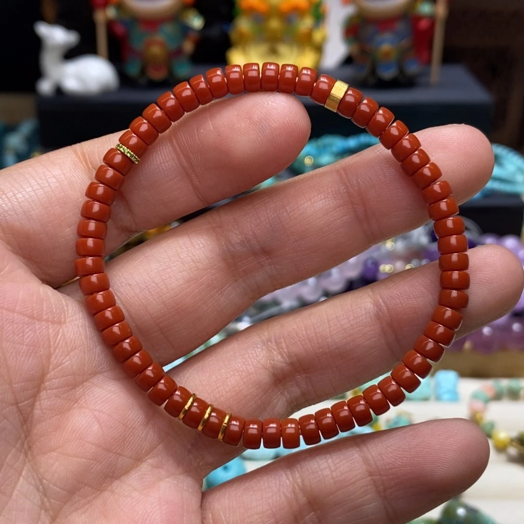 南红玛瑙手链未镶嵌