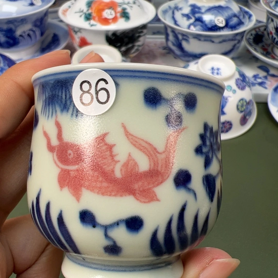 陶瓷景德镇纯手工纯手绘茶具木木86