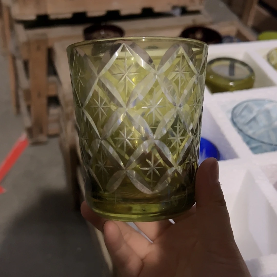 水晶玻璃高脚款微瑕一个